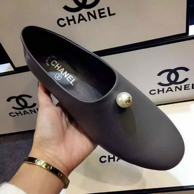 CHANEL Shallow mouth flat shoes Women--044